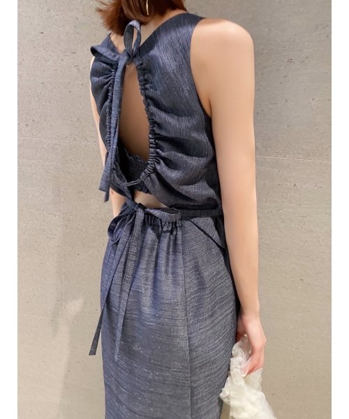 ドロストバッグオープンワンピース 予めご了承ください 総丈 5cm バスト ウエスト