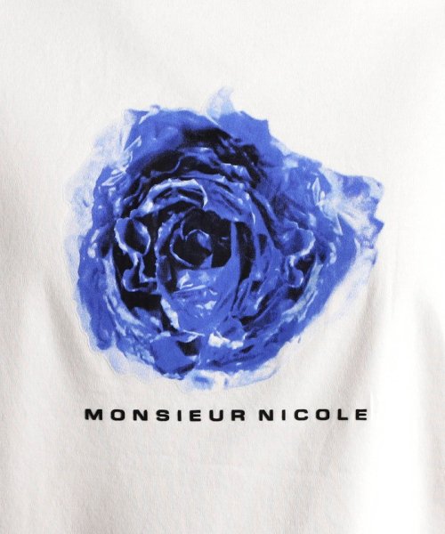MONSIEUR NICOLE(ムッシュニコル)/フラワーグラフィック 半袖Tシャツ/img09