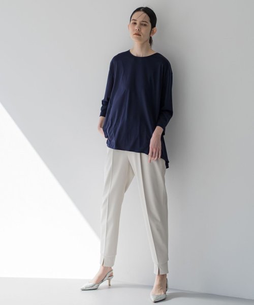 【大きいサイズ】裾スリットジョガーパンツ≪洗濯機で洗える/紫外線防止≫ 身長