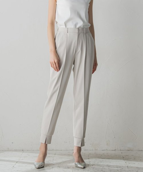 【大きいサイズ】裾スリットジョガーパンツ≪洗濯機で洗える/紫外線防止≫ 身長