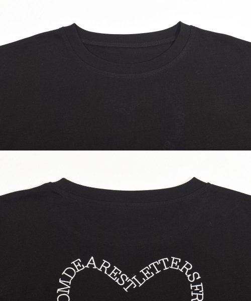 felt maglietta(フェルトマリエッタ)/ハートバックロゴ刺繍Tシャツ/img15