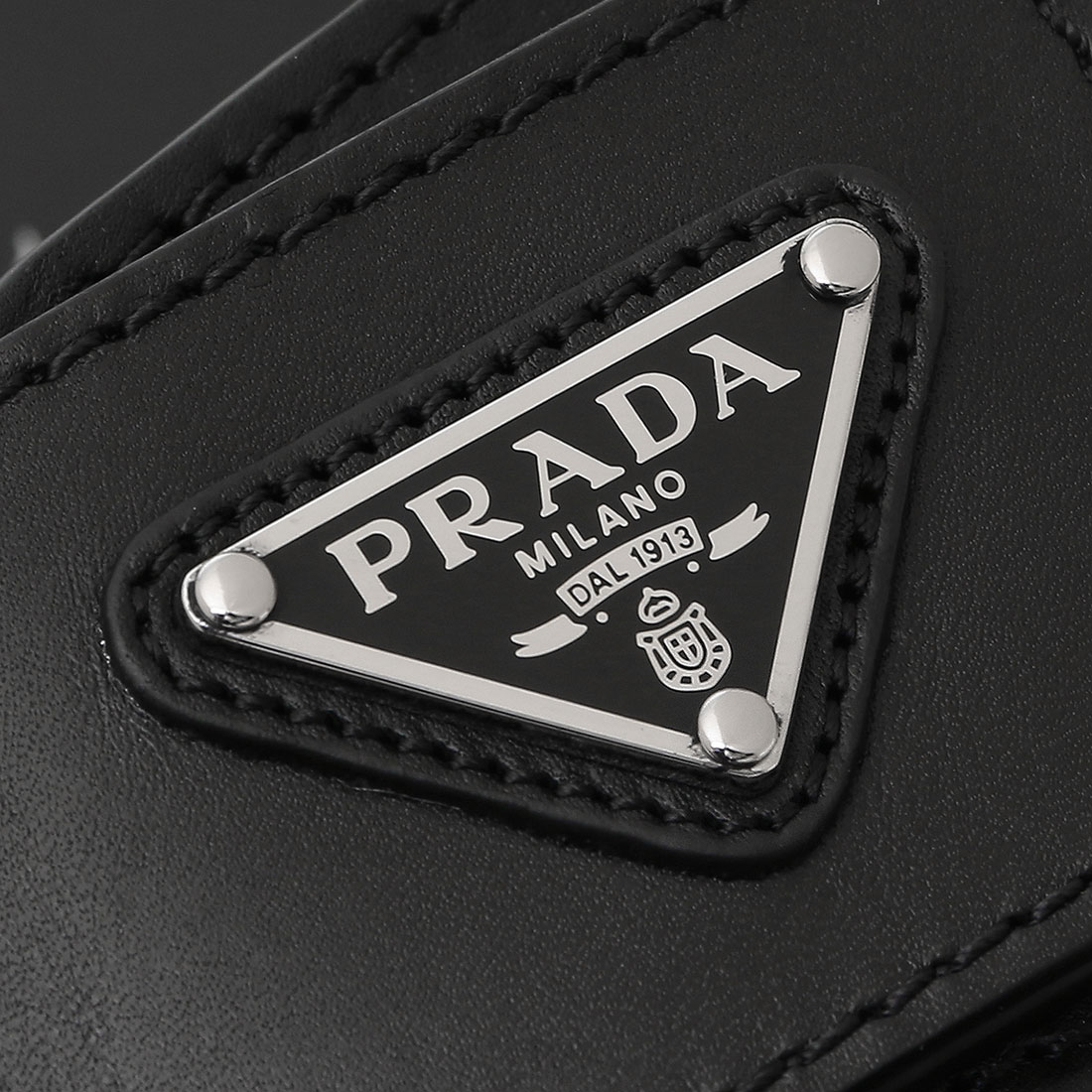 クラークス ワラビー ブラックレザー 24.5cm PRADA メンズ サンダル ブラック プラダ 黒（プラダ サンダル