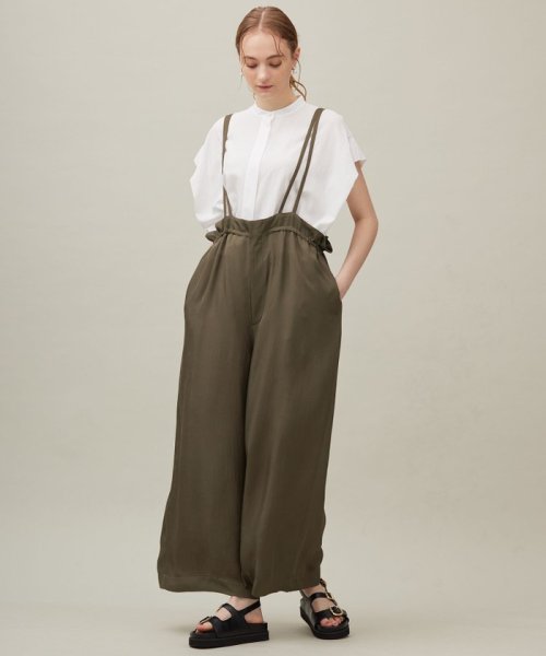 【SACRA】アセテートブライトツイル サロペット SACRA アセテートブライトツイル meets