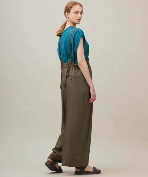 【SACRA】アセテートブライトツイル サロペット SACRA アセテートブライトツイル meets