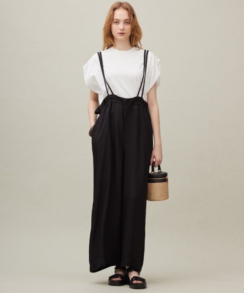 【SACRA】アセテートブライトツイル サロペット SACRA アセテートブライトツイル meets