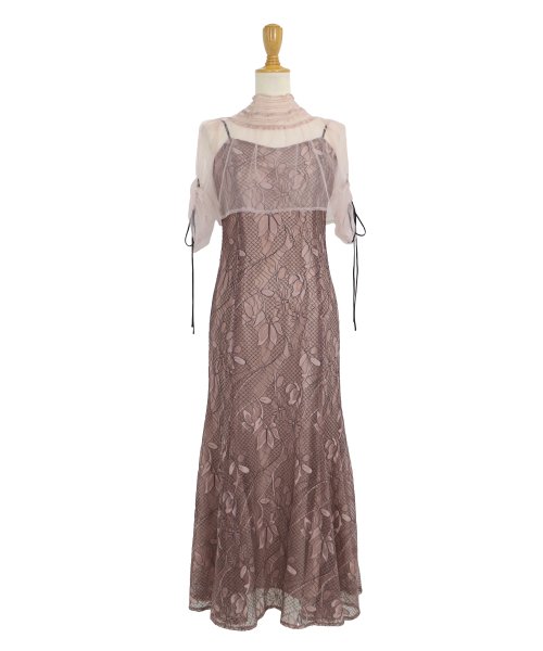 シアーブラウス×マーメイドワンピースドレス ブラウス ワンピース