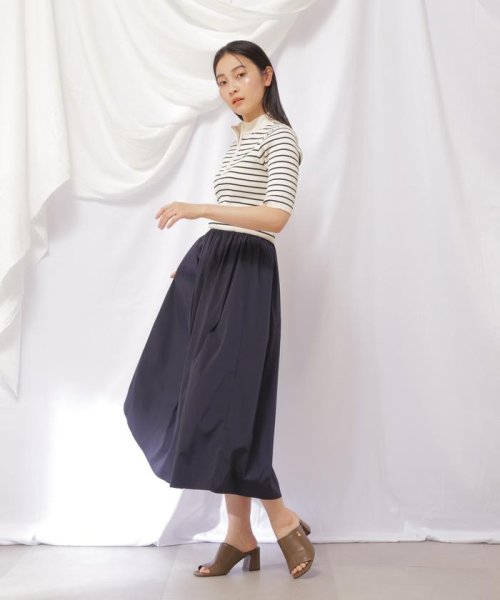 ハーフジップニットドッキングワンピース 予めご了承ください