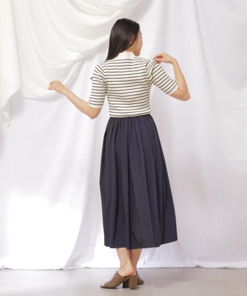 ハーフジップニットドッキングワンピース 予めご了承ください