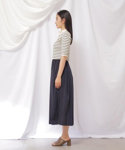 ハーフジップニットドッキングワンピース 予めご了承ください