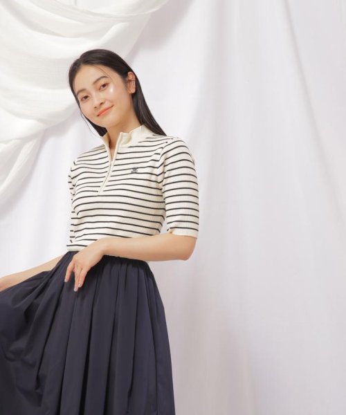 ハーフジップニットドッキングワンピース 予めご了承ください