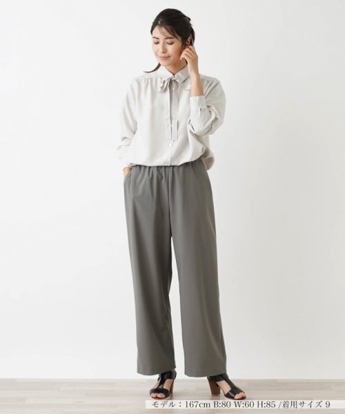 リボンタイ付きシルクブラウス【ETERNAL】 