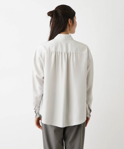 リボンタイ付きシルクブラウス【ETERNAL】 