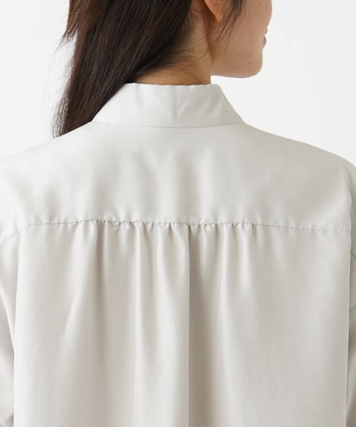 リボンタイ付きシルクブラウス【ETERNAL】 