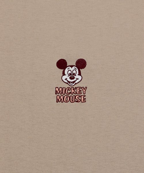 DISNEY(DISNEY)/【DISNEY/ディズニー】天竺 Mickey Mouse刺繍 半袖裾ラウンドBIG Tシャツ/img26