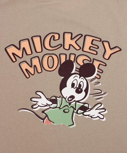 DISNEY(DISNEY)/【DISNEY/ディズニー】天竺 Mickey Mouse刺繍 半袖裾ラウンドBIG Tシャツ/img28
