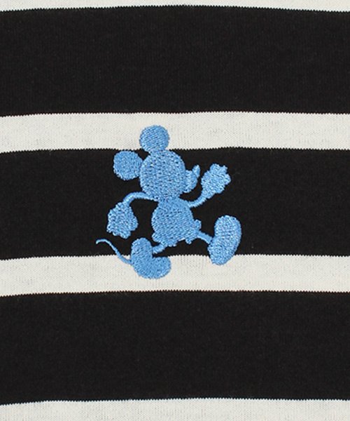 DISNEY(DISNEY)/【DISNEY/ディズニー】天竺Mickey Mouseワンポイント刺繍 リボン切替Tワンピース/img10