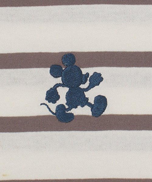 DISNEY(DISNEY)/【DISNEY/ディズニー】天竺Mickey Mouseワンポイント刺繍 リボン切替Tワンピース/img14