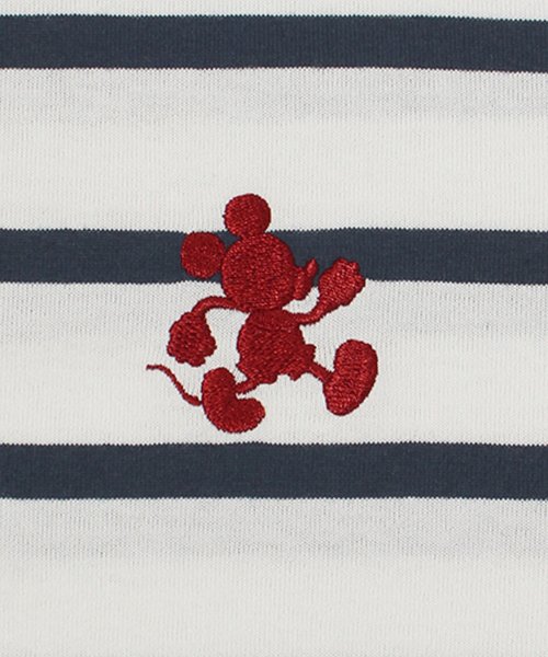 DISNEY(DISNEY)/【DISNEY/ディズニー】天竺Mickey Mouseワンポイント刺繍 リボン切替Tワンピース/img18