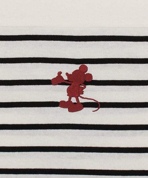 DISNEY(DISNEY)/【DISNEY/ディズニー】Mickey Mouseワンポイント刺繍切替ボーダーTワンピース/img11