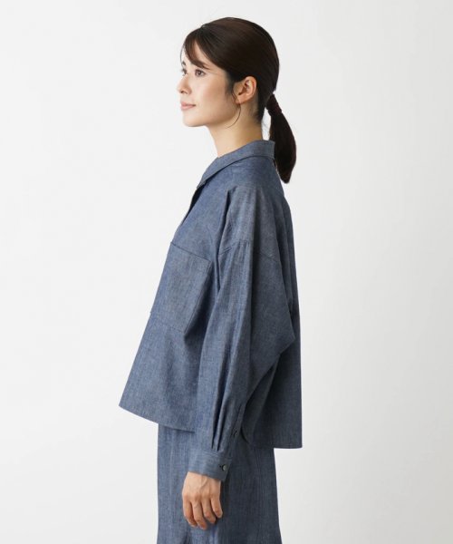 【セットアップ対応商品】ラウンドカットブラウス【THE NEW】【Leilian WHITE LABEL】 NEW WHITE LABEL