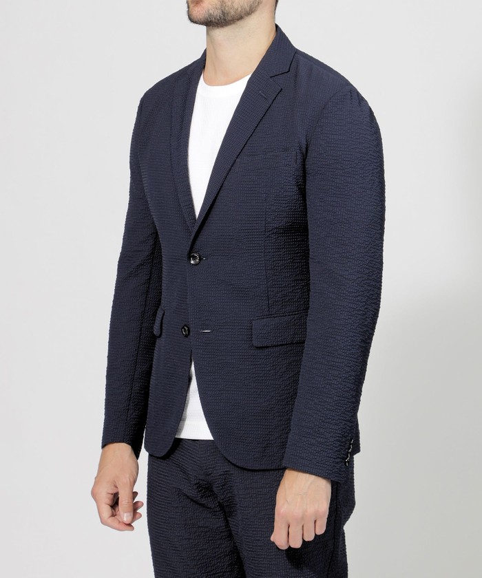 Ma-Ma Yo アレクサンドロカンタレリ　シアサッカー　ジャケット ACANTHUS x muta MARINE Stretch Jersey Brushed Track Jacket