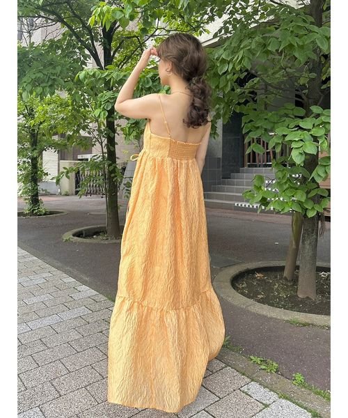 フロントオープンボリュームキャミワンピース 予めご了承ください