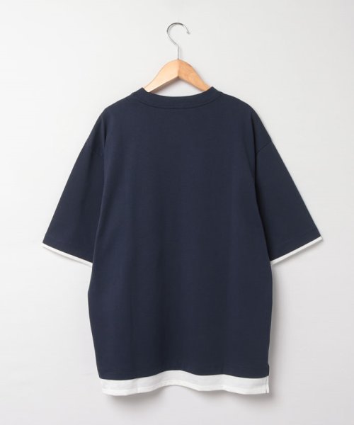 marukawa shonan(marukawa shonan)/接触冷感 フェイクレイヤードTシャツ 重ね着風 カットソー メンズ トップス シンプル 無地 夏 クールTシャツ 半袖/img08