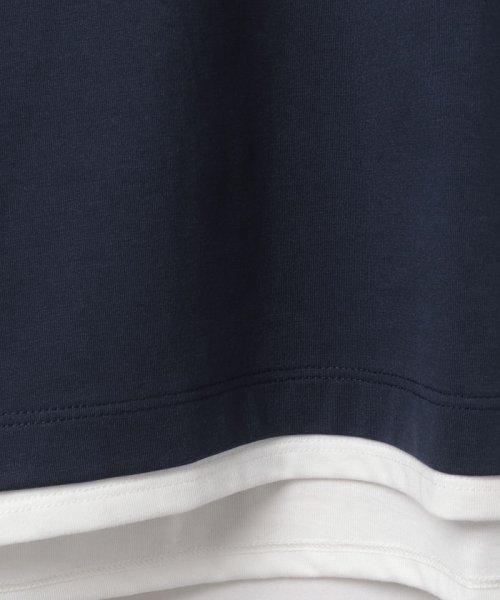 marukawa shonan(marukawa shonan)/接触冷感 フェイクレイヤードTシャツ 重ね着風 カットソー メンズ トップス シンプル 無地 夏 クールTシャツ 半袖/img10