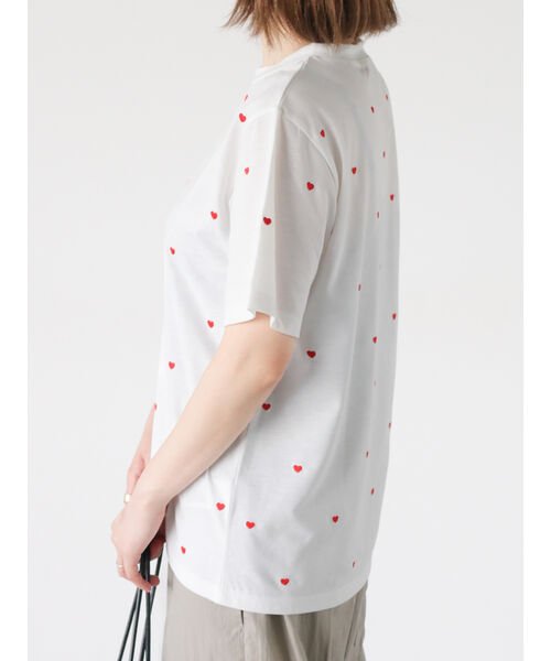 Lugnoncure(ルノンキュール)/【接触冷感】ハート刺繍Tシャツ/img10