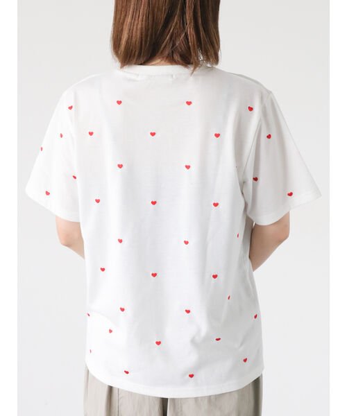 Lugnoncure(ルノンキュール)/【接触冷感】ハート刺繍Tシャツ/img11