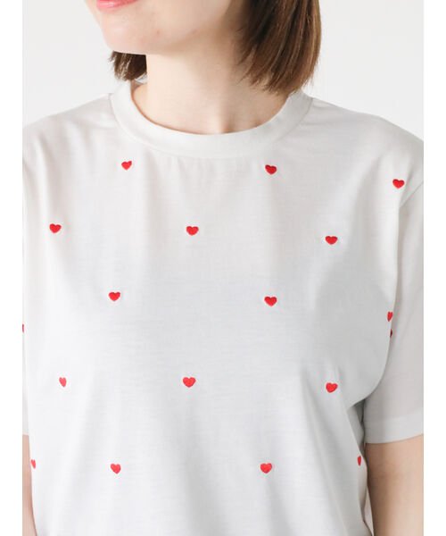 Lugnoncure(ルノンキュール)/【接触冷感】ハート刺繍Tシャツ/img12