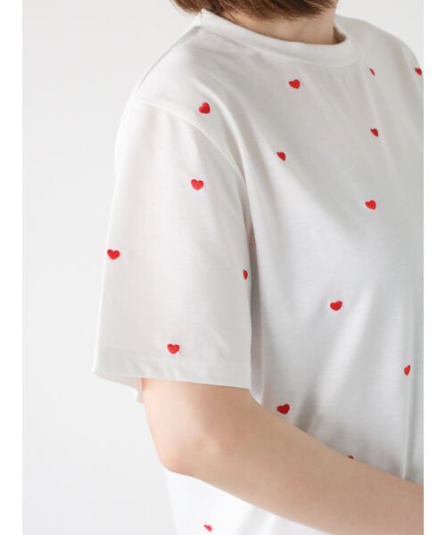 Lugnoncure(ルノンキュール)/【接触冷感】ハート刺繍Tシャツ/img13