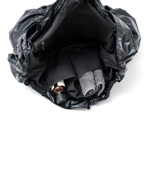 VitaFelice(ヴィータフェリーチェ)/シャーリングショルダーバッグ ギャザー バッグ レディース 巾着 シルバー ギャザーバッグ 大きめ b5 デザインバッグ ワンハンドル ワンショルダー 軽量 軽/img23