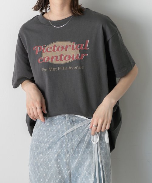 ad thie(アドティエ)/【2024SS新作】ヴィンテージ風ロゴ　ピグメントTシャツ/img07