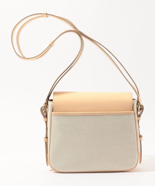 SegeN Werk.06 コットンリネン×レザー ショルダーバッグ Horse White Tanned Leather Genuine Brass Authentic Fabric