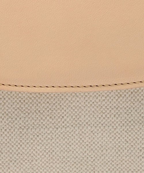 SegeN Werk.06 コットンリネン×レザー ショルダーバッグ Horse White Tanned Leather Genuine Brass Authentic Fabric