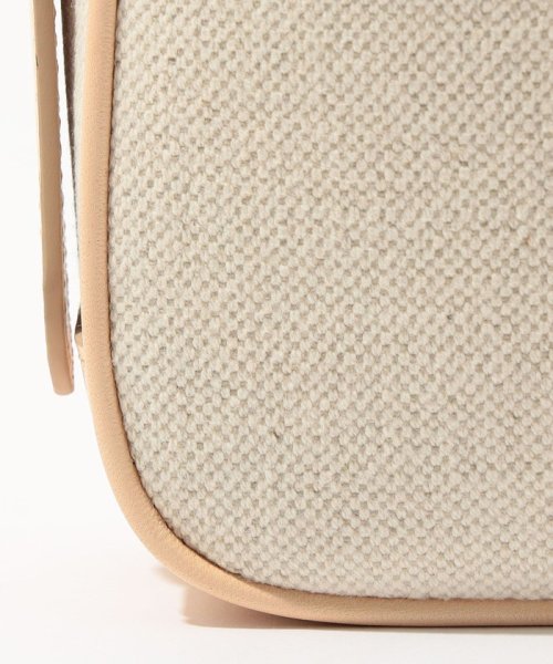 SegeN Werk.07 コットンリネン×レザー ショルダーバッグ Horse White Tanned Leather Genuine Brass Authentic Fabric