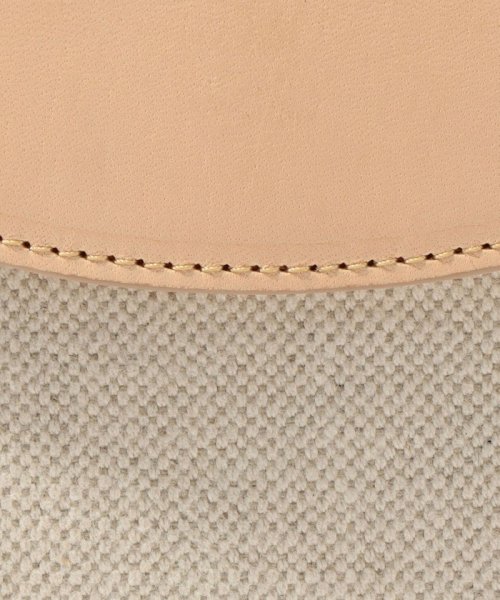 SegeN Werk.07 コットンリネン×レザー ショルダーバッグ Horse White Tanned Leather Genuine Brass Authentic Fabric