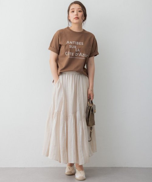 NIJYUSANKU(23区)/【SLOW/一部店舗限定】MVSコットン デザイン ロゴTシャツ/img04