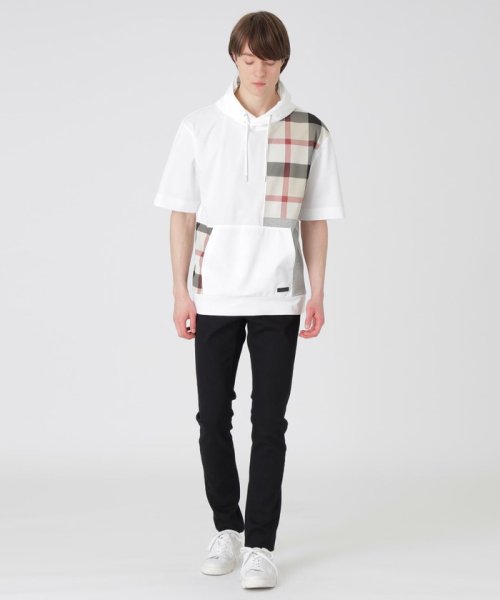 クレストブリッジチェックパッチワークフーディー 