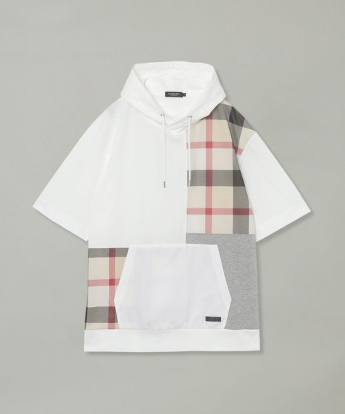 クレストブリッジチェックパッチワークフーディー 