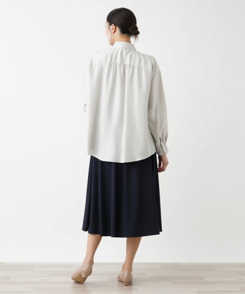 リボンタイ付きシルクブラウス【ETERNAL】 