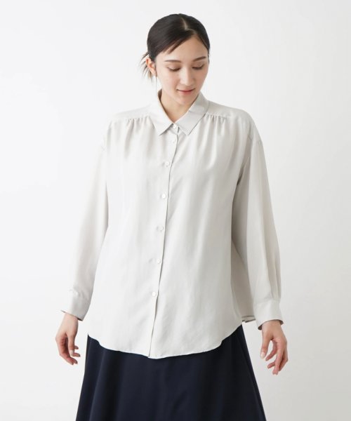 リボンタイ付きシルクブラウス【ETERNAL】 
