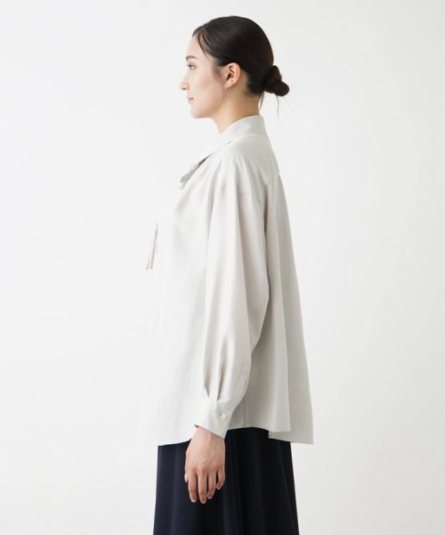 リボンタイ付きシルクブラウス【ETERNAL】 