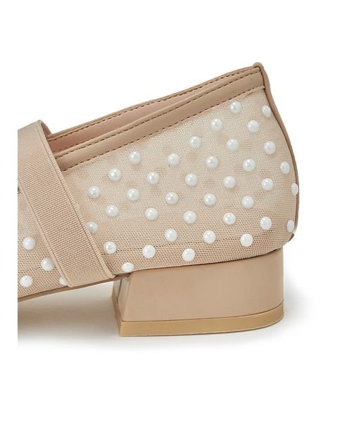 [L.B CANDY STOCK]ラインストーンメッシュバレエシューズ 予めご了承ください