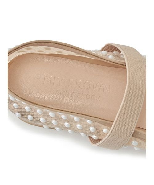 [L.B CANDY STOCK]ラインストーンメッシュバレエシューズ 予めご了承ください