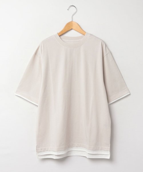 marukawa shonan(marukawa shonan)/接触冷感 フェイクレイヤードTシャツ 重ね着風 カットソー メンズ トップス シンプル 無地 夏 クールTシャツ 半袖/img11
