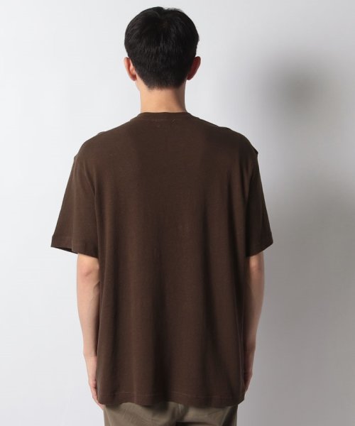 BENETTON (mens)(ベネトン（メンズ）)/リネンクルーネックフロントプリント半袖Tシャツ・カットソー/img11