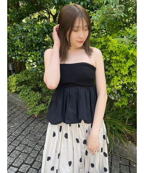 サイドオープンコットンロングスカート(506213023) | スナイデル  