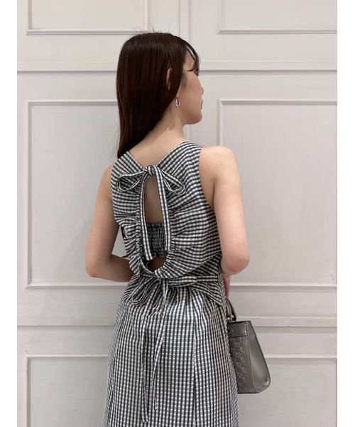 ドロストバッグオープンワンピース 予めご了承ください 総丈 5cm バスト ウエスト